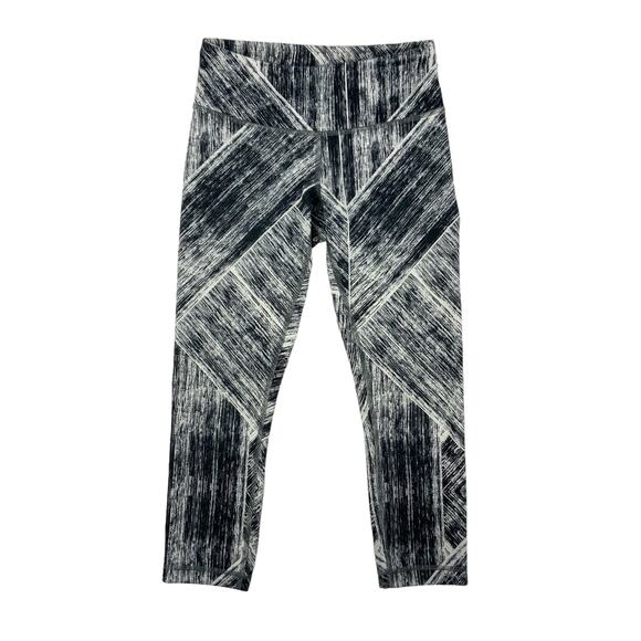 Lululemon Wunder Under Heat Wave Black White Printed Leggings Size 4 - Picture 3 of 7